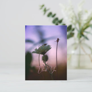 Romantic Flowers Boho – Botanical Fantasy Thanks Postcard