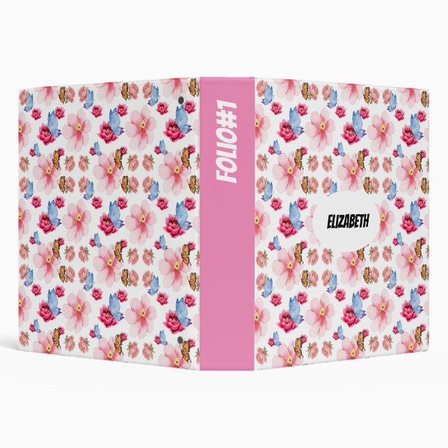 Romantic flowers in English cottage garden Binder (Background)