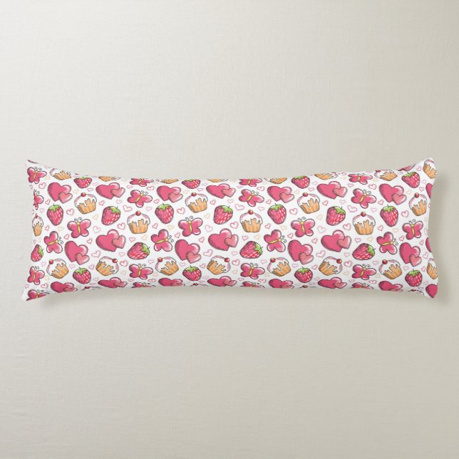 romantic food pattern body pillow (Front)