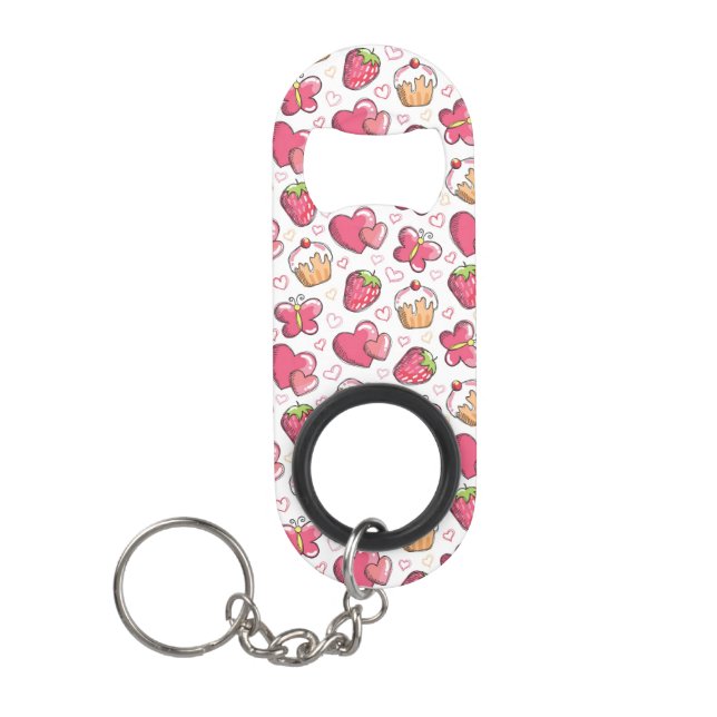 romantic food pattern mini bottle opener (Front)