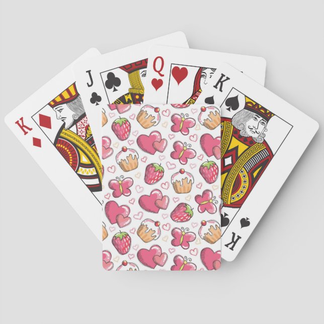 romantic food pattern playing cards (Back)