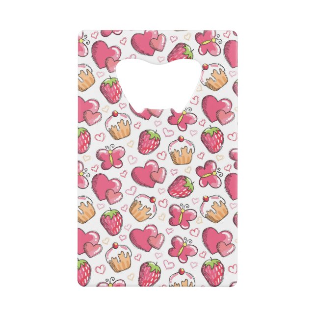 romantic food pattern wallet bottle opener (Front)
