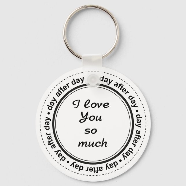 Romantic For Him, Her, I Love You Keychain (Front)