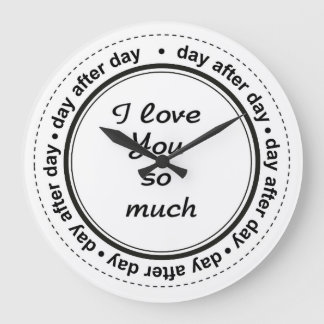 Romantic For Him, Her, I Love You Large Clock