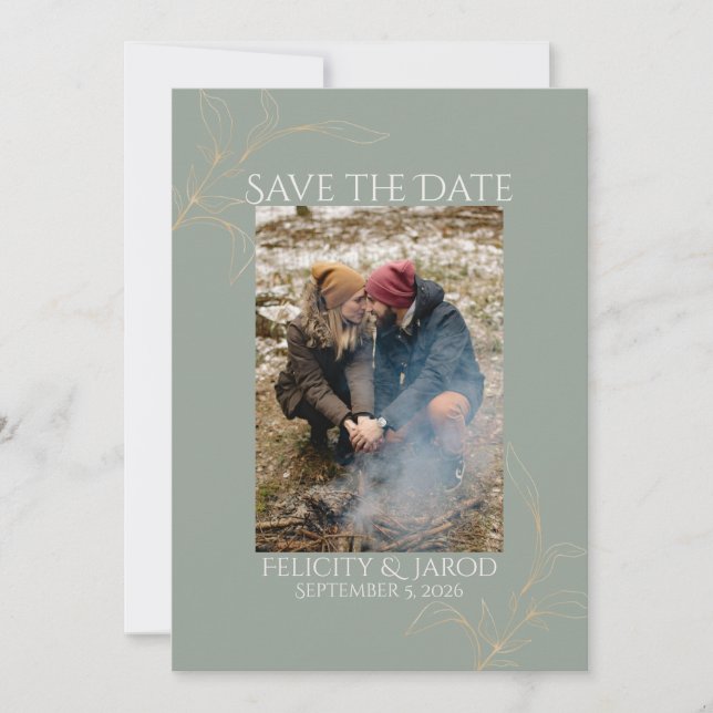 Romantic Forest Save the Date (Front)