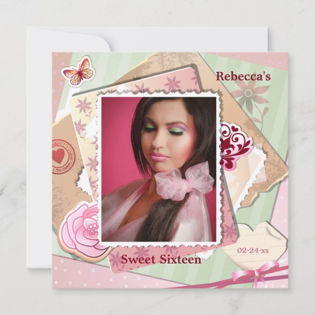 Romantic Frame Photo Invitation (Front)