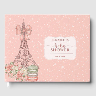 Romantic French Blush Pink Baby Shower Guest Book