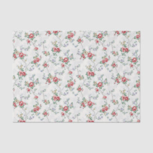 Romantic French Coral Roses Tissue Paper