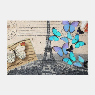 romantic french france travel paris eiffel tower doormat