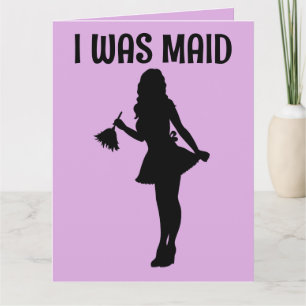ROMANTIC FRENCH MAID HUSBAND ANYTIME GREETING CARD