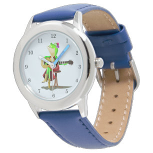 Romantic Frog Playing Guitar Funny Watch