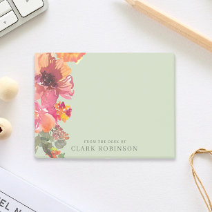 Romantic From The Desk Of Watercolour Floral Post-it Notes