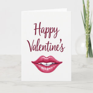 Romantic Fuchsia Lips Card