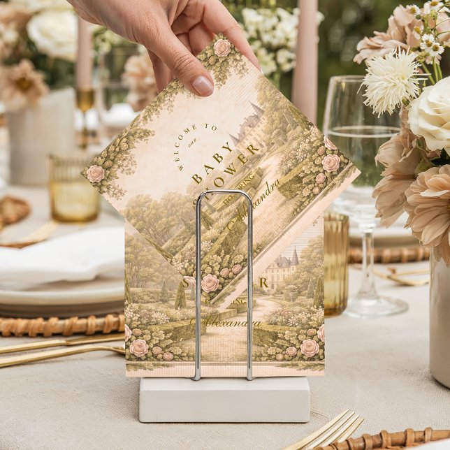 Romantic Garden Estate Path Baby Shower Napkin (Creator Uploaded)