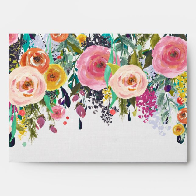 Romantic Garden Floral Envelope (Front)
