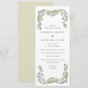 Romantic Garden Floral Wedding Invitation