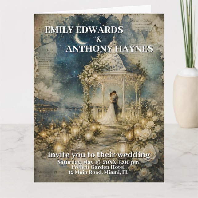 Romantic Garden Wedding Invitation (Front)