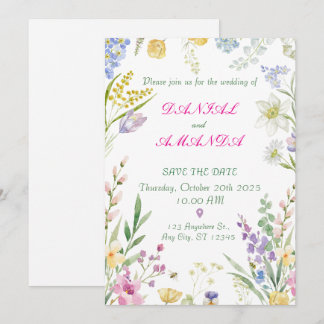 Romantic Garden Wedding Invite | Pastel Flower