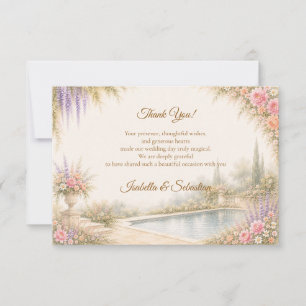 Romantic Garden Wedding Suite Thank You Card
