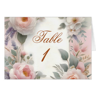Romantic Garden Wedding Table Numbers