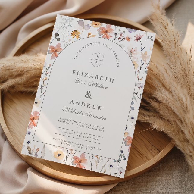 Romantic Garden Wildflower Wedding Invitation (Creator Uploaded)