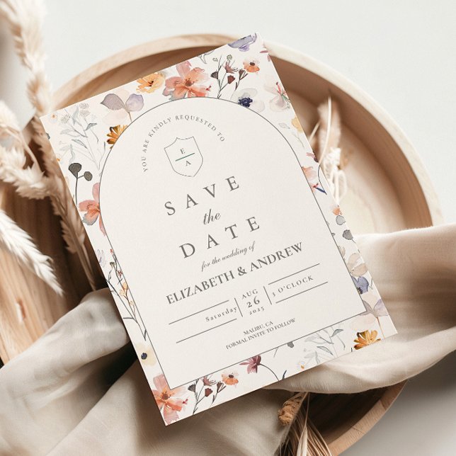 Romantic Garden Wildflower Wedding Save The Date (Creator Uploaded)