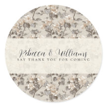 Romantic Gardenias Accent Retro Wedding