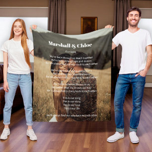 romantic gifting Photo Song lyrics Fleece Blanket