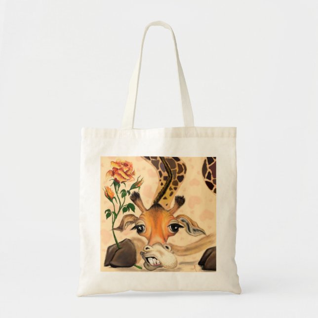 Romantic Giraffe - Gentleman - Funny Tote Bag (Front)