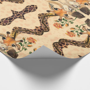 Romantic Giraffe - Gentleman - Funny Wrapping Paper