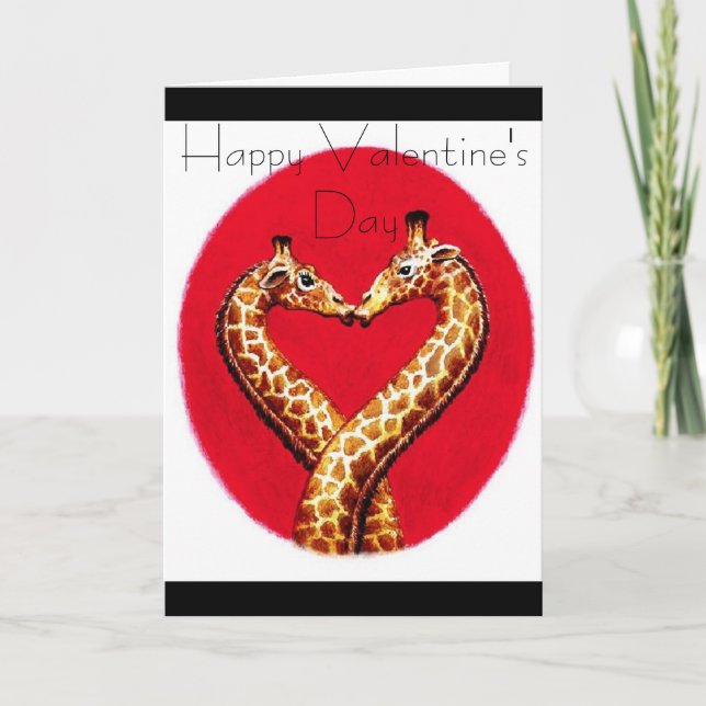 Romantic Giraffe's Holiday Card (Front)