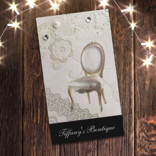 romantic girly chandelier Rococo chair paris Business Card