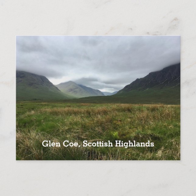 Romantic Glen Coe Mountains Scottish Highlands Postcard (Front)