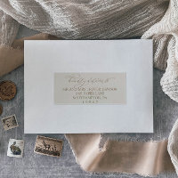 Romantic Gold and Ivory Guest Address Labels