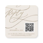 Romantic Gold and Ivory QR Code Wedding RSVP