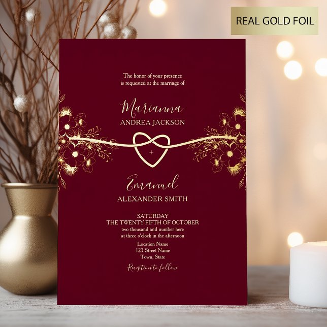Romantic Gold Burgundy Wedding (Creator Uploaded)