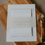 Romantic Gold Calligraphy | Ivory Flourish Wedding Invitation Belly Band<br><div class="desc">This romantic gold calligraphy ivory flourish wedding invitation belly band is perfect for a simple wedding. The modern classic design features fancy swirls and whimsical flourishes with gorgeous elegant hand lettered faux champagne gold foil typography. Personalize these paper belly bands with the names of the bride and groom, and the...</div>