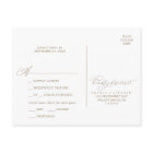 Romantic Gold Calligraphy Menu Choice RSVP