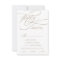 Romantic Gold Calligraphy Menu Choice RSVP Card