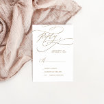 Romantic Gold Calligraphy Simple RSVP Card<br><div class="desc">This romantic gold calligraphy simple RSVP card is perfect for a simple wedding. The modern classic design features fancy swirls and whimsical flourishes with gorgeous elegant hand lettered faux champagne gold faux typography. Please Note: This design does not feature real gold foil. It is a high quality graphic made to...</div>