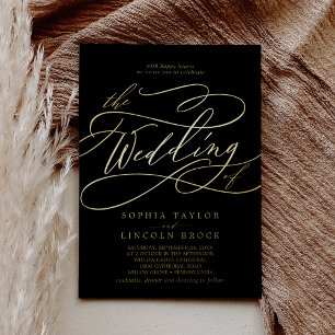 Romantic Gold Foil   Black Flourish The Wedding Of