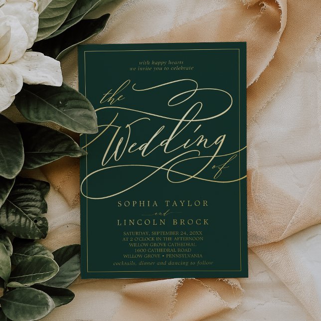 Romantic Gold Foil | Emerald Frame Wedding (Creator Uploaded)