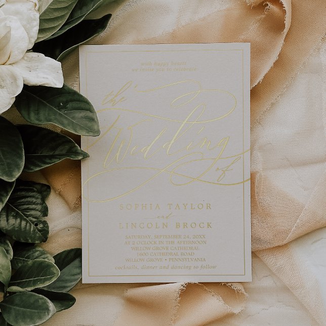 Romantic Gold Foil | Ivory Frame Wedding (Creator Uploaded)