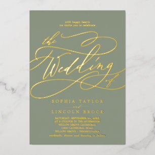 Romantic Gold Foil   Sage Flourish The Wedding Of