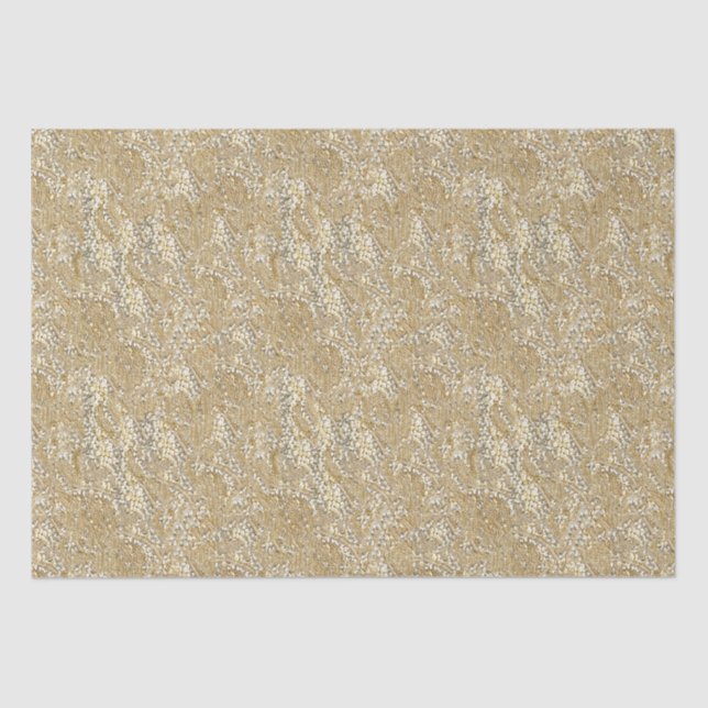 Romantic Gold Glitter Sequin Decoration Christmas Tissue Paper (Front)