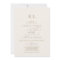 Romantic Gold Ivory Monogram QR Code Back Wedding