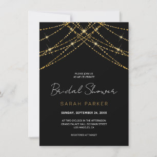 Romantic Gold String Wedding Invitation