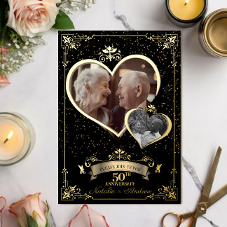Romantic Golden Anniversary Party Then & Now Photo