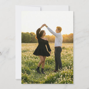 Romantic Golden Realistic Photo Invitation