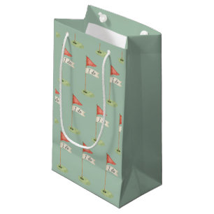 Romantic Golf Flag "I Do" Golf Soft Muted Green Small Gift Bag